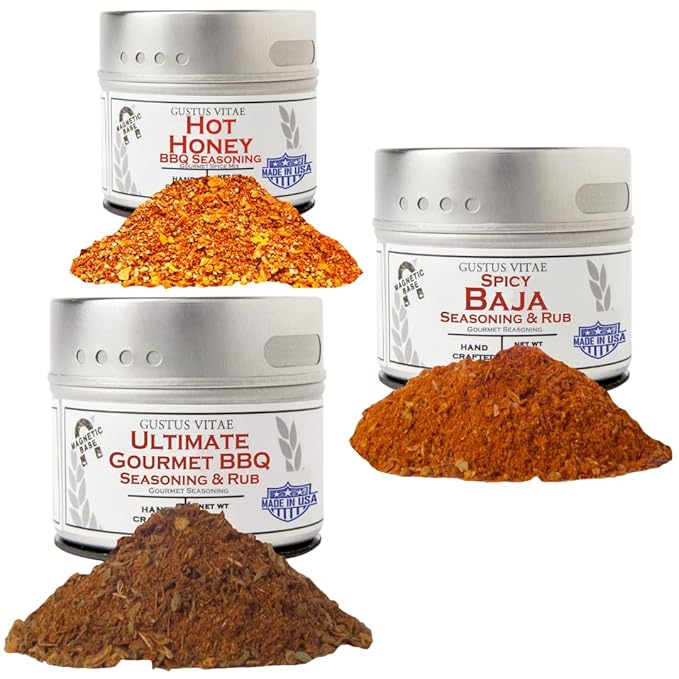 Bring the heat the sweet and the bold with the Backyard BBQ Seasoning Trio