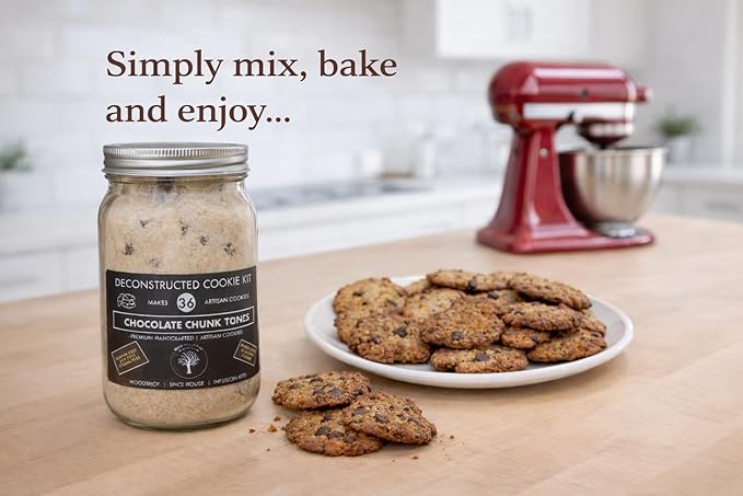 Chocolate Chunk Overload | Gluten Free Cookies| Chocolate Chip Cookie Mix | Cookie Dough Mix Makes 36 Thin Almond Flour Cookies| A Sweet Healthy Desert Made With Almond Flour