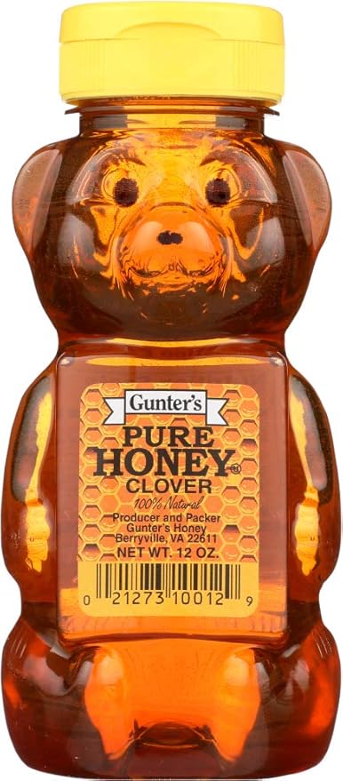 Gunter's Pure Clover Honey Bears LargePack 12 Oz (Pack of 12) MKD5jfe