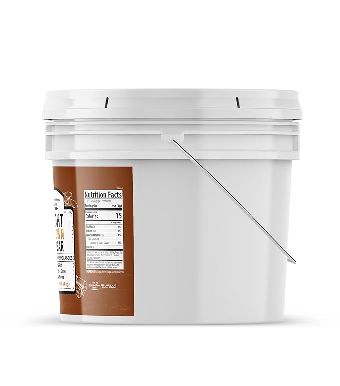 Unpretentious Light Brown Sugar 2 Gallon Bucket Made With Cane Molasses Perfect For Desserts Meat &amp Fruit