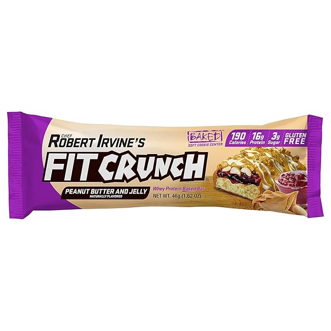 FITCRUNCH Snack Size Protein Bars 6-Layer Baked Bar 3g of Sugar Gluten Free &amp Soft Cake Core (18 Count Flavor Lovers)