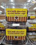 Generic Trader Joe's Mini Milk Chocolate Peanut Butter Cups 12oz 340g (Two Tubs) Full Size