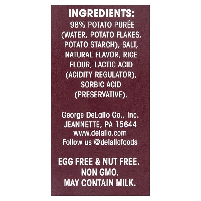 DeLallo Gluten-Free Potato &amp Rice Gnocchi 16oz Box 6-Pack