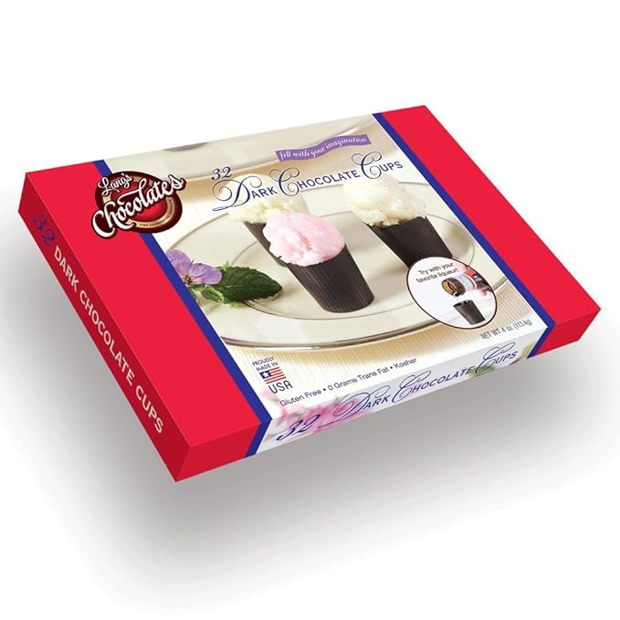 Lang’s Chocolates – Dark Chocolate Cups – Dairy-Free Gluten-Free Kosher and Dairy Certified – Add Mousse Dessert or Liqueur – Perfect for Entertaining – 320 Count