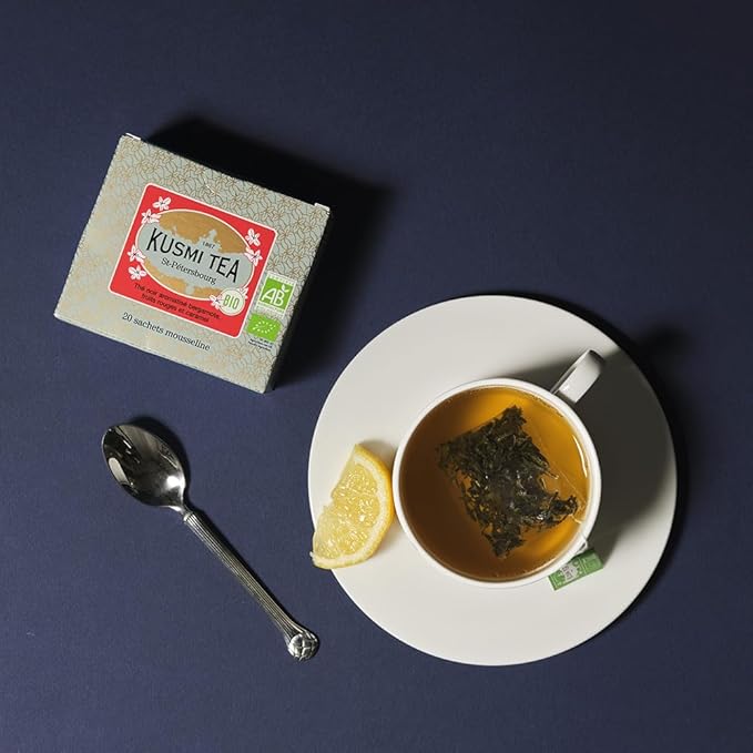 Kusmi Tea - Pack of 2 Boxes of Tea Bags - Anastasia + St. Petersburg - Organic Black Tea with Bergamot + Organic Black Tea with Red Fruits Caramel Vanilla and Bergamot - 2x20 Tea Bags