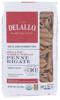 De Lallo Penne Rigate Whole Wheat Pasta 64x each 1 LB