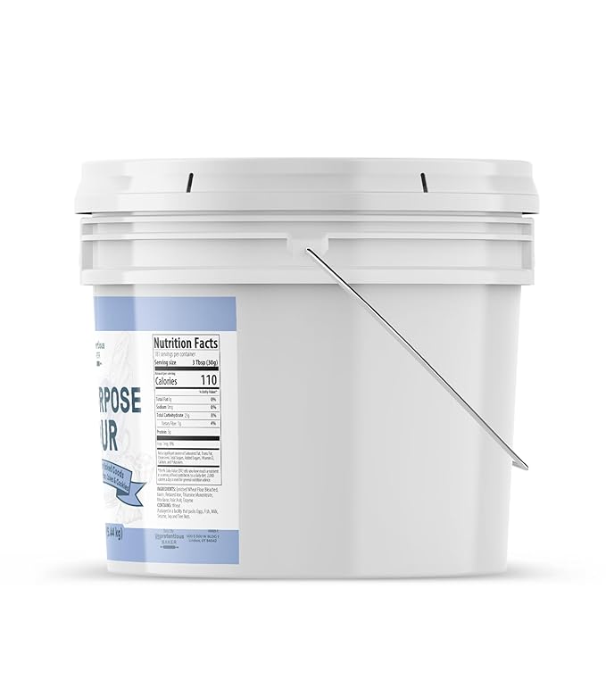 Unpretentious All Purpose Flour 2 Gallon Bucket Versatile Kitchen Staple Food Storage