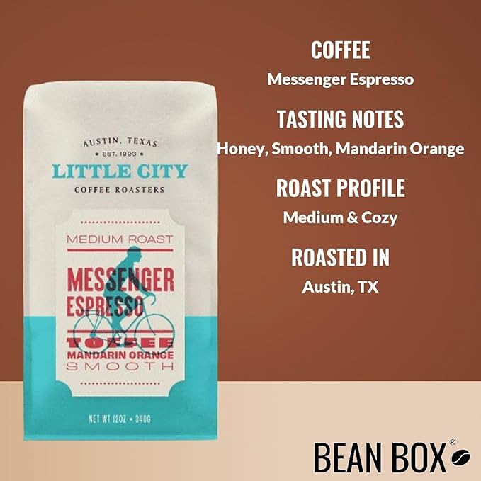 Messenger Espresso - Roasted by Little City Coffee Roasters - Freshly Ground Coffee - 5 Pound Bag