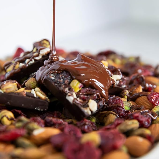JOJO's Dark Chocolate Pistachio Almond Cranberry Healthy Snack Low Sugar Low Carb Gluten Free Non GMO Paleo &amp Keto Friendly Made with Plant Based Hemp Protein Vegan (4 Count)