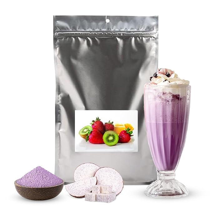 Fanale Premium Ube Taro Bubble Tea Flavoring Powder | Purple Sweet Potato Powder | Perfect for Baking Smoothies Desserts and Drinks | Instant Flavoring Powder for Boba Milk Tea - 2 Pounds (Pack of 1