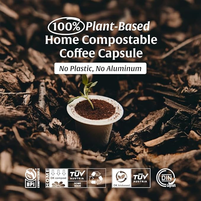 Artizan Coffee USDA Organic Espresso Coffee Capsules For Nespresso Original | French Vanilla Flavored | 80 Compatible Compostable Pods