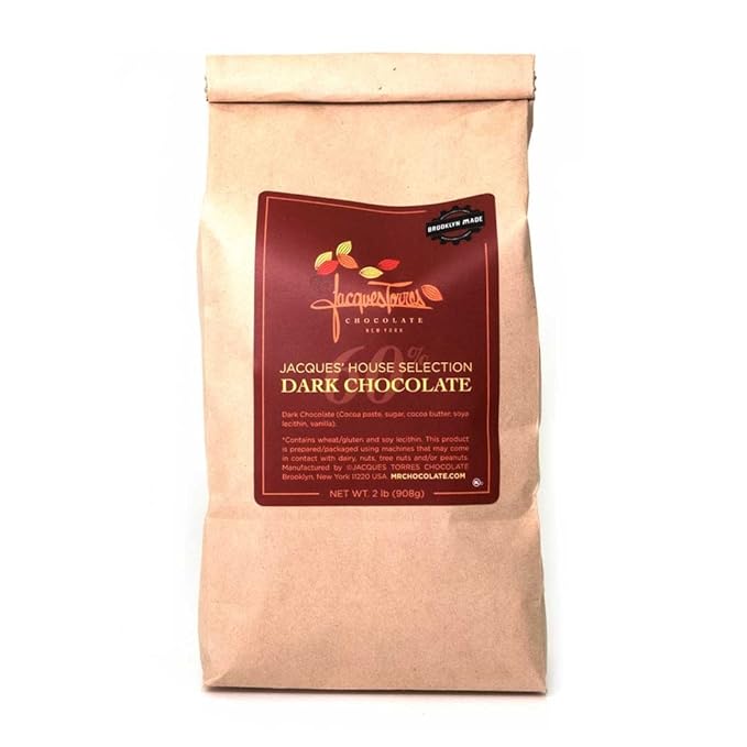 Jacques Torres Chocolate 60% Dark Chocolate Baking Discs - 2 Pounds