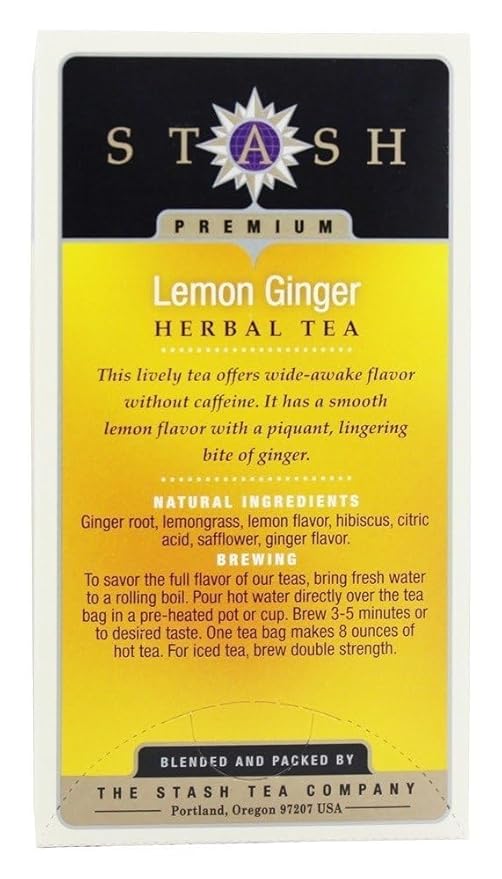Stash Tea Lemon Ginger (Pack of 6)