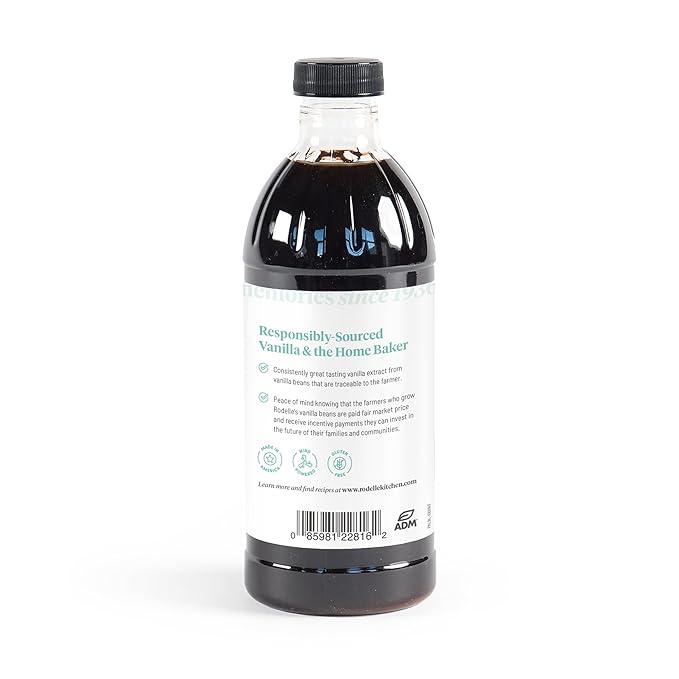 Rodelle Pure Madagascar Bourbon Vanilla Extract Gluten Free Made in USA 16 Ounce