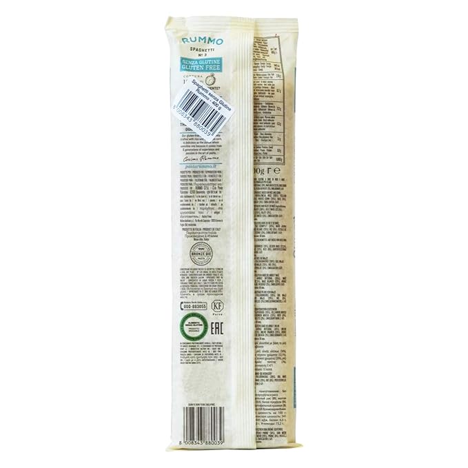Rummo Spaghetti N ° 3 | Italian Gluten Free Pasta | 14 Ounce | Pack of 6