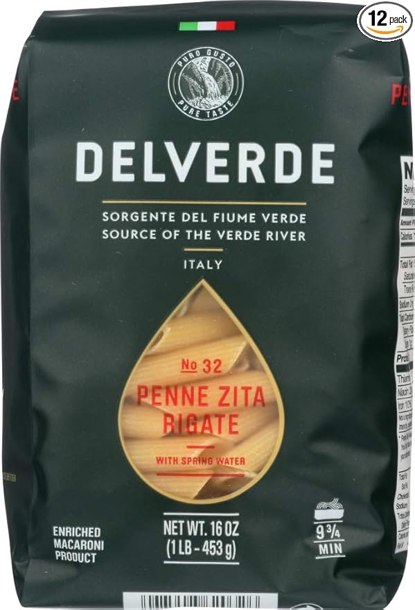 Del Verde Penne Rigate Pasta 1 Pound - 12 per case.