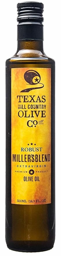 Texas Hill Country Olive Co Miller's Blend Extra Virgin Olive Oil - Cold Pressed EVOO Gourmet Olive Oil - Rich &amp Robust - Perfect for Dressing &amp Dipping - Award Winning &amp Made in Texas (16
