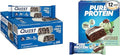 Quest Cookies &amp Cream Hero Protein Bar with 18g Protein Pure Protein Chocolate Mint Cookie Bar with 19g Protein 12 Count Each