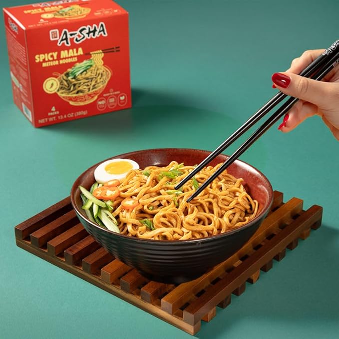 A-Sha The Signature Noodles Collection (3 Flavors 12 Packs) | 11g+ of Protein | Premium Air Dried Never Fried Noodles