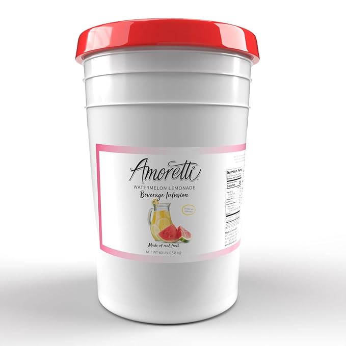 Amoretti - Watermelon Lemonade Beverage Infusion - Drink Mix &amp Water Enhancer with Pump for Flavoring Cocktails Waters Teas and other Beverages Preservative Free