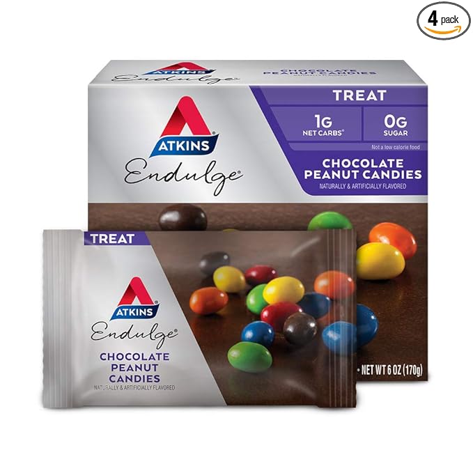 Atkins Endulge Chocolate Peanut Candies Dessert Favorite 0g Sugar 20 Count