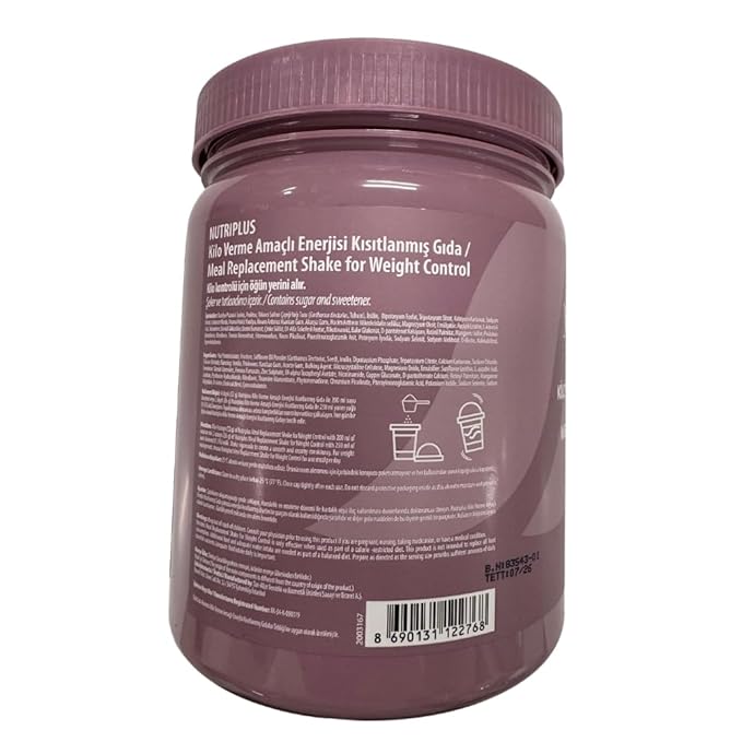 FARMASi Nutriplus Meal Replacement Shake Plant Based Protein Powder with 27 Vitamins and Minerals High Fiber Nutrition Drink Mix Gluten-Free Low Calorie Weight Control Powder 18.3 oz Vanilla