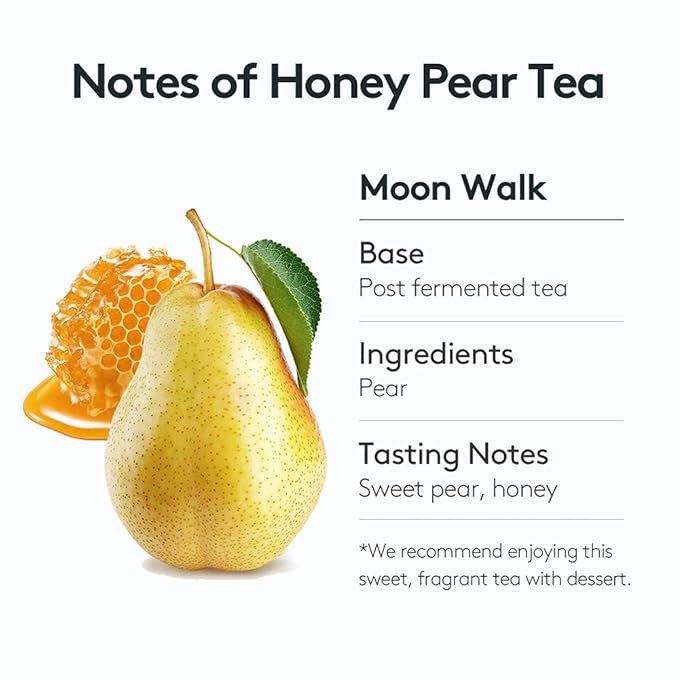 OSULLOC Moon Walk Tea (Korean Pear Flavor) | Sweet Fruit Tea | 20 Pyramid Tea Bags 1.76oz