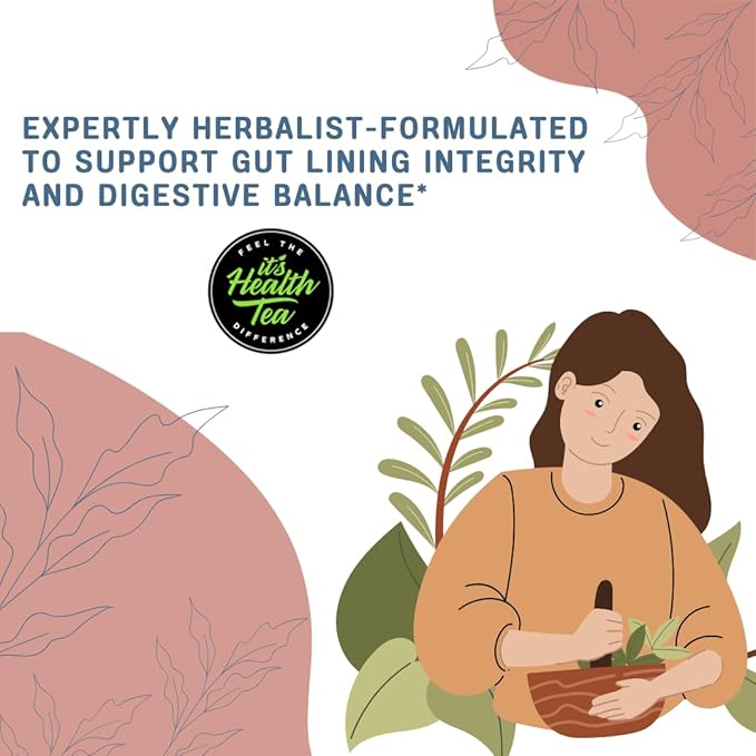 Leaky Gut &amp Thyroid Balance Herbal Tea – Caffeine-Free Herbal Blend | Supports Digestive Immune &amp Thyroid Function | Paleo Friendly | 35 Tea Bags (3 oz)