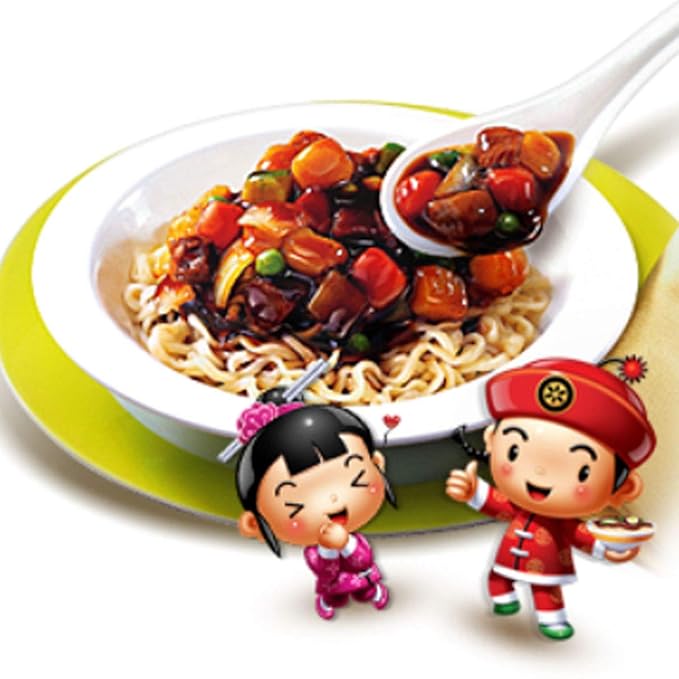 Nongsim Chapagetti Bumbuck Korea Noddle Ramen Small Cup Black Soybean Sauce Easy Cooking (2.4oz x 6pack)