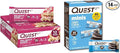 Quest Protein Bars Bundle - White Chocolate Raspberry 12 Count &amp Cookies 'N Cream Mini 14 Count
