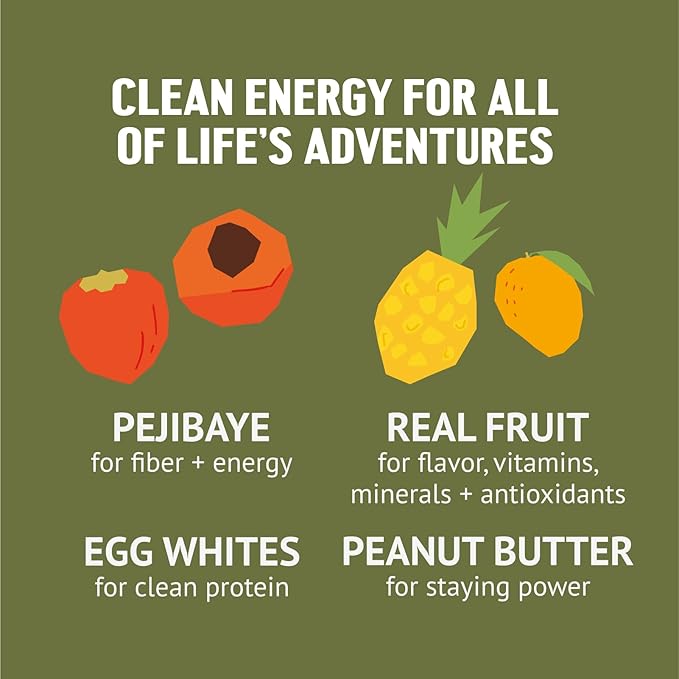 PEJI BAR Superfood Energy Bars | Variety Pack | Gluten Free 6-8g Protein Fiber Whole Ingredients No Sugar Added | Adventure Ready Snack 12 Count