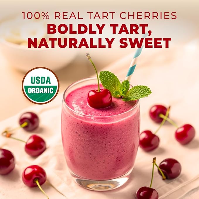 Gya Tea Co Organic Tart Cherry Extract Powder 1.1 lb (17.64 oz) - Superfood for Baking Tea Smoothies - Non-GMO Sugar-Free Gluten-Free Vegan Friendly