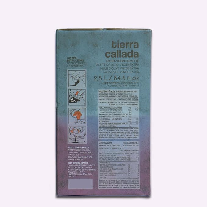 Tierra Callada Arbequina - Premium Spanish Extra Virgin Olive Oil - 85 fl oz