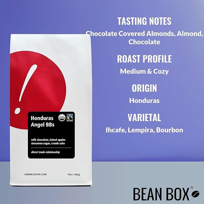 Honduras Angel BBs - Certified Fairtrade Organic - Roasted by Gimme! Coffee - Freshly Ground Coffee - 5 Pound Bag