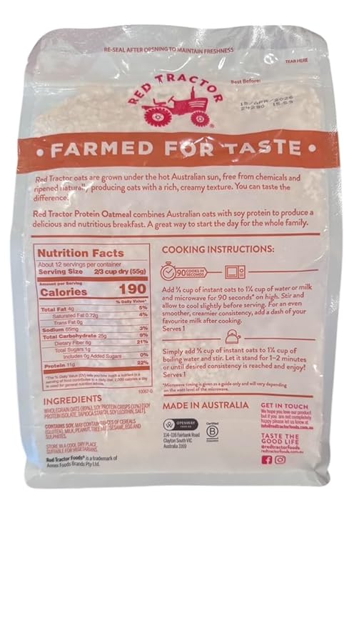 Red Tractor Protein Oatmeal Creamy Style 680g