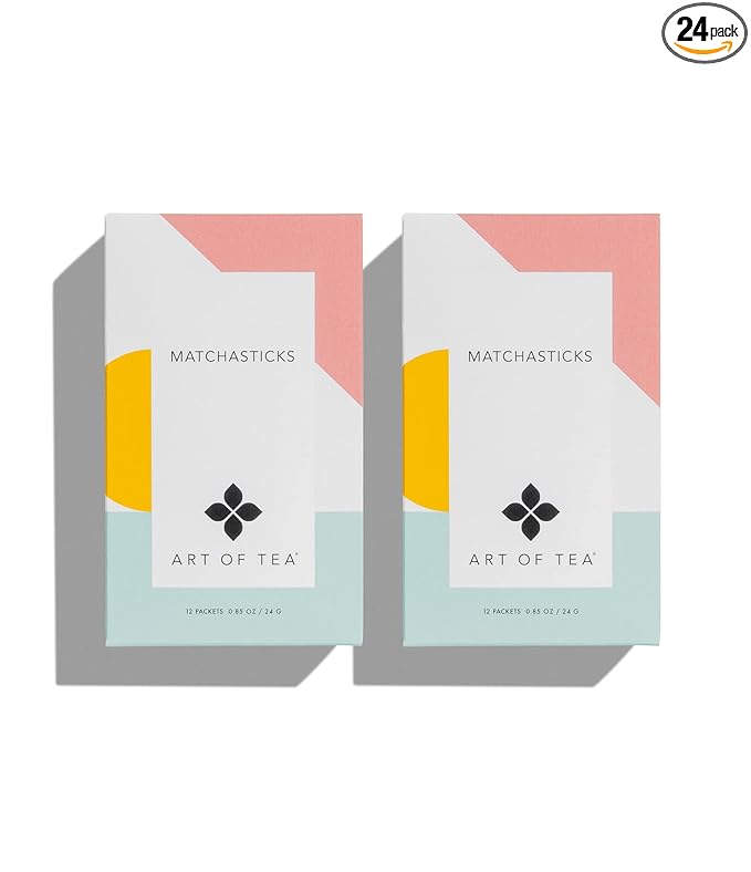 Art of Tea | Matcha Powder | Organic Japanese Ceremonial Matchasticks | 24 Count Single Serve Packets
