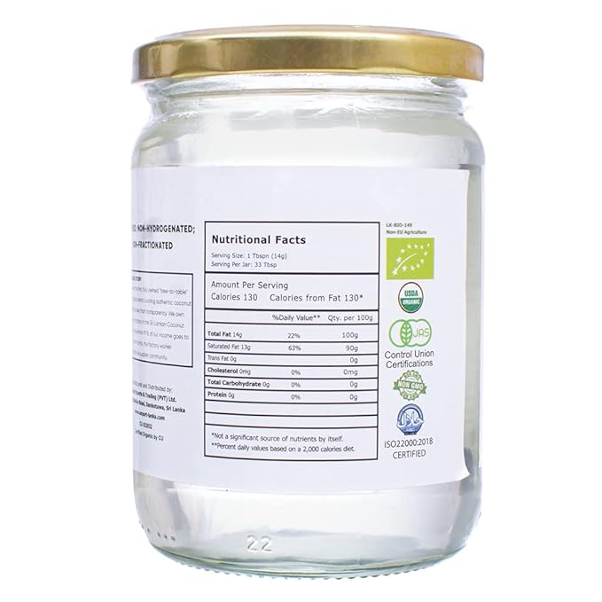 Coco House Organic Extra Virgin Coconut Oil Unrefined Unrefined Cold Pressed USDA Organic (16.90 Oz)