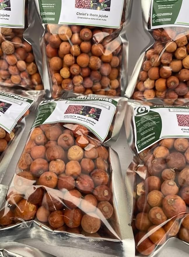 Christ's thorn jujube (Ziziphus spina-christi) quality dried fruits 100% natural and organic including phyto sanitary certificate (1000g)