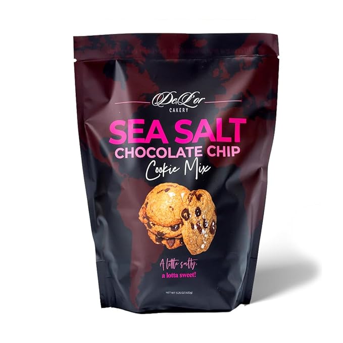 DE L’OR CAKERY Salty Sea of Chocolate Cookie Mix | All Purpose Cookie Kit | Premium Ingredients | Easy To Follow Recipe | Yields 24 Cookies