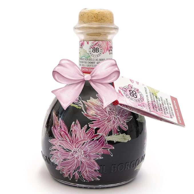 Il Borgo del Balsamico Aged Condiment Balsamic del Borgo Satin Dalia Edition – 8.45 Fl Oz (250 ml) – Aged Dressing Balsamic Vinegar Gourmet Condiment from Italy