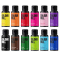 Colour Mill Kickstarter Pack Aqua Blend Water-Based Food Coloring 20 Milliliters Baby Pink Black Chocolate Forest Hot Pink Lime Orange Purple Red Royal Sky Blue &amp Yellow