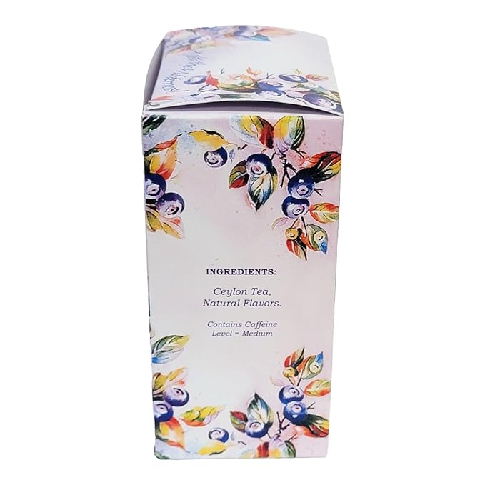Wild Huckleberry Tea Bags From Montana (3 Pack - 60 Tea Bags). Black Ceylon Tea with Huckleberry Natural Flavors.