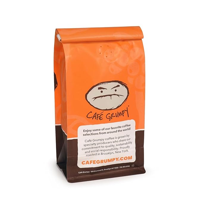 Café Grumpy Ethiopia Yirgacheffe Single Origin Whole Coffee Beans 12 oz Bag Farm to Table Medium Roast French Press Pour Over Cold Brew Drip
