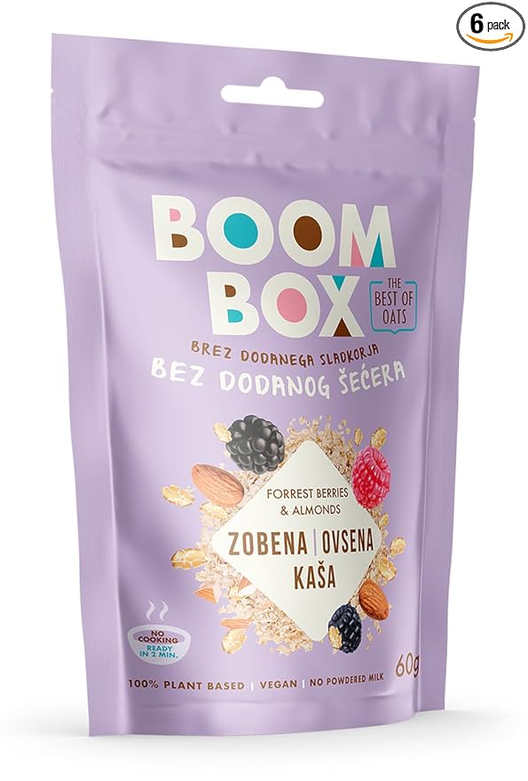BOOM BOX Forest Berry Almond Oatmeal - 30 g - Healthy Breakfast Choice