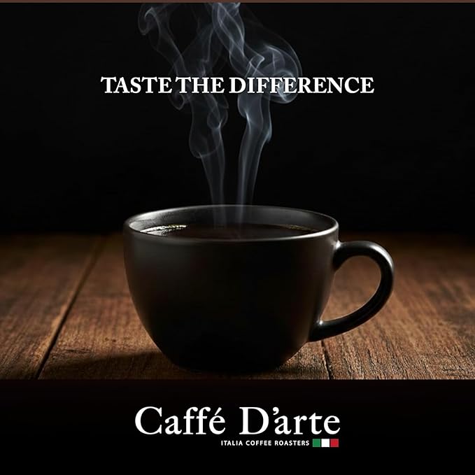 Caffe D’arte Taormina Whole Bean Espresso Coffee – Italian Roast Full-Bodied and Smooth Flavor Roasted in Seattle Perfect for Espresso Cappuccinos and Mochas 1 lb