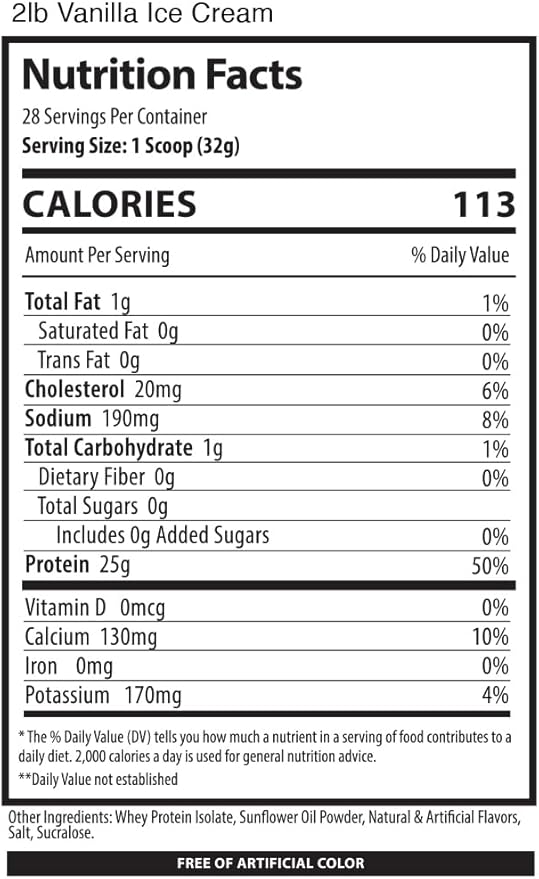 Alpha Supps ISO Low Carb 100% Whey Protein Isolate Powder 25 Grams Per Serving Helps Support Muscle Growth Low Sugar and Gluten Free (Vanilla Ice Cream 2 lb)