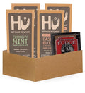 2x Hu Chocolate Crunchy Mint 2.1 oz and 2x Orange Vanilla Cashew Butter Bar 2.1oz Bundle with Claeys Old Fashioned Chocolate Fudge 1.75 oz – Organic Vegan Bars for Snacking – Gift Set (5 Items)