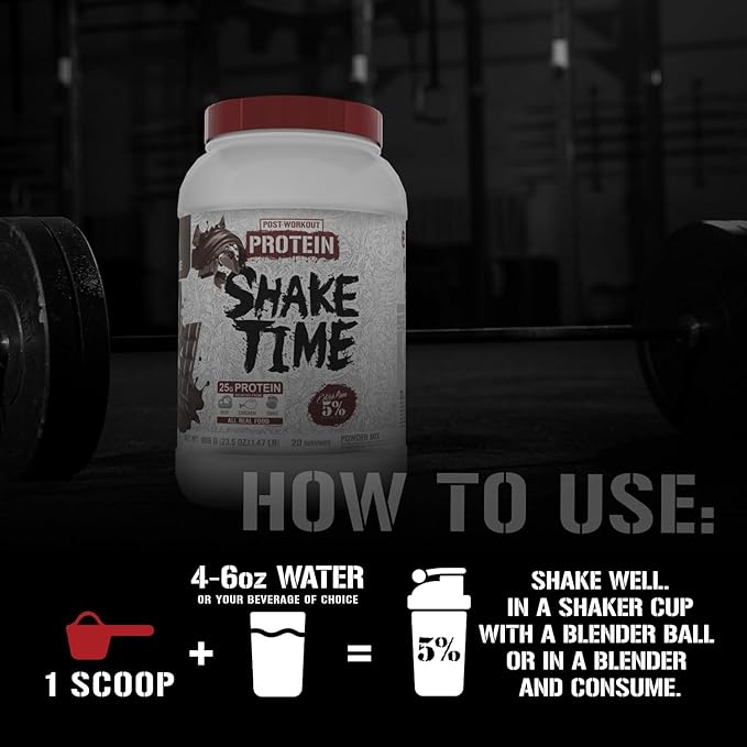 5% Nutrition Rich Piana Shake Time | 24g Animal Based Protein Drink | Grass-Fed Beef Isolate Chicken Whole Egg | No Sugar Dairy or Soy | (Strawberry Shortcake)
