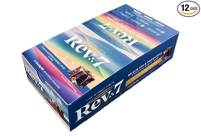 REV7 Ketone Energy Bars Pack of 12 - Chocolate Almond Brownie