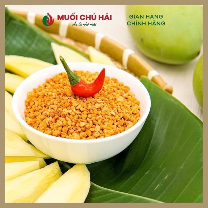 Muoi Toi Ot Sieu Cay Chu Hai Vietnamese Spicy Garlic Salt Seasoning Mix Tay Ninh Specialty 500gram